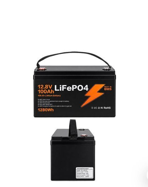 Акумулятор LiFePO4 12.8V 100Ah (1280Wh) з вбудованим BMS 457890 фото