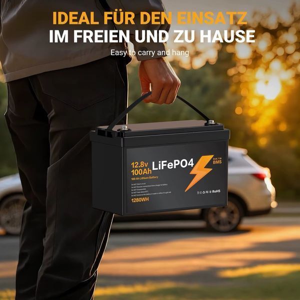 Акумулятор LiFePO4 12.8V 100Ah (1280Wh) з вбудованим BMS 457890 фото